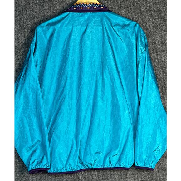 Vintage Louis Garneau Windbreaker Jacket Nylon 80's Baggy Blue Purple Womens S - Picture 8 of 14